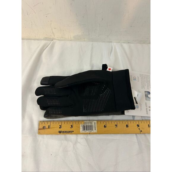 Men’s S/M Hot Paws Black gloves plush lining new - Picture 4 of 5